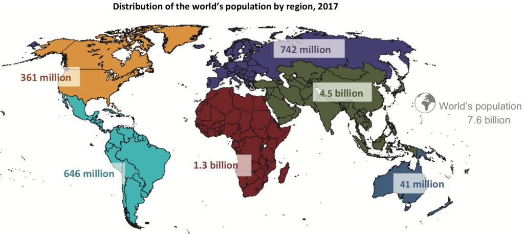 Carte population mondiale rapport ONU